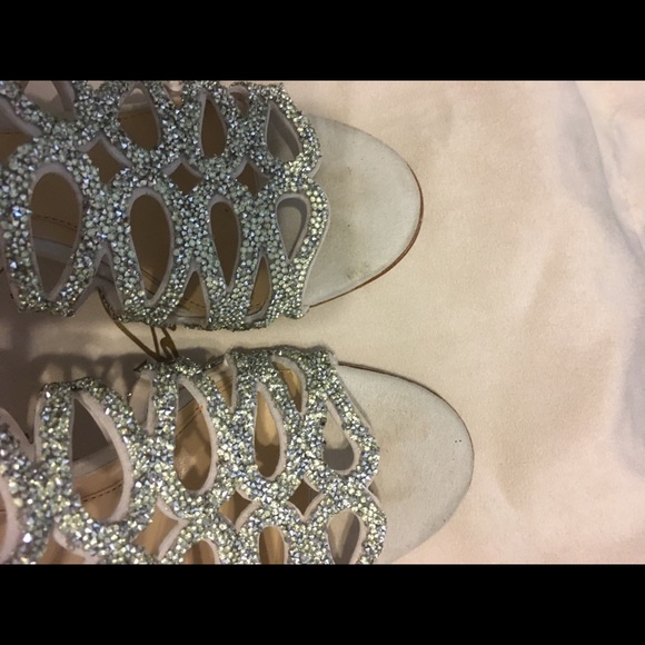 Stunning  crystal heels worn once to a wedding π - Picture 12 of 13